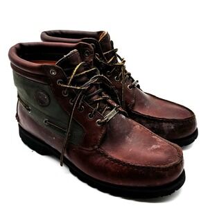 Timberland 7 Eye Chukka Gore Tex Leather Boots Mens Sz 11.5 Handmade Vintage